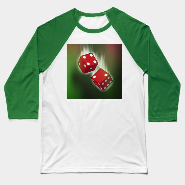 Dice Baseball T-Shirt by artofbryson